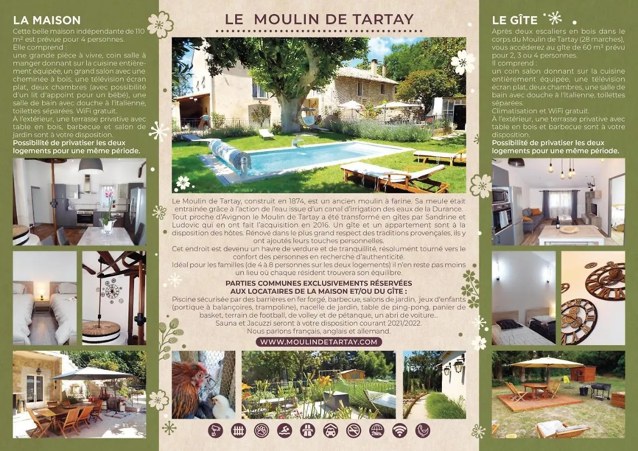 Lejlighed Gite De Fanny Du Moulin De Tartay En Avignon Frankrig